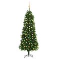 thumbnail image 1 of vidaXL Artificial Pre-lit Christmas Tree with Ball Set 240 cm Green, 1 of 5