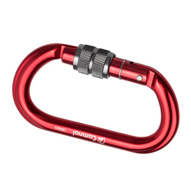 Mousqueton Anti-Vis pour Escalade en Plein Air - Porte à Vis Rouge, 110x61mm