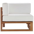 thumbnail image 2 of Modway Upland Chaise d'Angle de Patio en Bois de Teck, Naturel et Blanc, 2 of 5