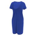 thumbnail image 2 of Weiqiqre Robe d'Été Sans Manches pour Femmes Enceintes, Vêtements pour Femmes Enceintes, Col en V, Manches Courtes, Allaitement, Robe Décontractée, 2 of 7