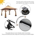 thumbnail image 2 of Suntime 12 x 12 Instant Pop Up Solar Light Screen Canopy Tent Cover, Brown, 2 of 8