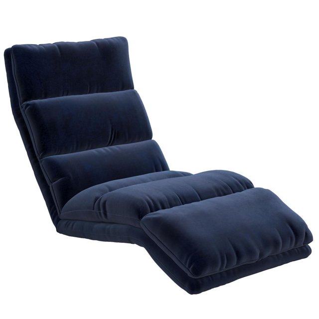 Chaise longue réglable Beverly Wave en mousse mémoire