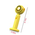 thumbnail image 3 of 9Yellow Usb Rechargeable Neck Fan 2.52X1.69X6.14 Inch Hands Free 3 Wind Levels Portable Wearable For Travel Office Outdoor Cooling, 3 of 6
