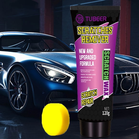 Car Paint Scratch Wax Repair Kit with Sponge 120ml,Scratch Polish Paste for Minor Paint Damage,Swirl Mark Oxidation Remover for Gloss Restoration,Easy Apply Car Scratch Remover for Daily Maintenance