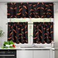 thumbnail image 3 of Halloween Bat Kitchen Curtains and Valances 3 Piece Set,Valance Curtains for Kitchen Windows Halloween Kitchen Curtains Tiers and Valances for Cafe Living Room Window Decoration, 3 of 5
