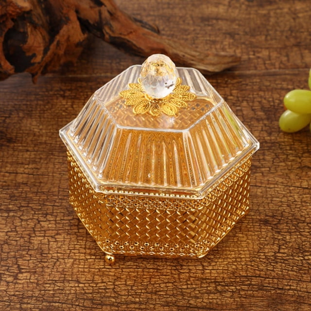 Iodue Food Storage Cookie Jar Decorative Jar With Lid Metal And Acrylic Snack Craft