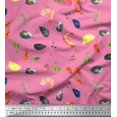 thumbnail image 1 of Soimoi Rayon Fabric Gemstone,Lemon Slice & Prawns Food Printed Fabric 1 Yard 42 Inch Wide, 1 of 1