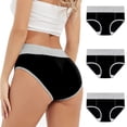 thumbnail image 1 of Meichang Culottes Menstruelles pour Adolescentes Taille Haute à Blocs de Couleur Patchwork Culottes Menstruelles Contrôle du Ventre Culottes Anti-Fuites Lot de 3, 1 of 9