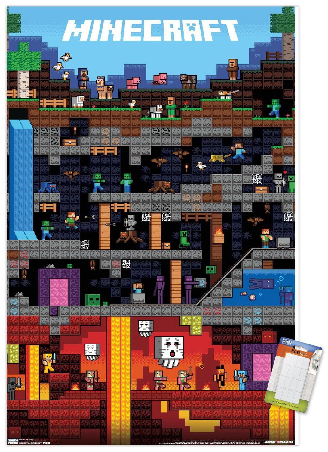 Minecraft - Worldly Wall Poster, 22.375" x 34"