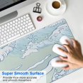 thumbnail image 4 of Stylish Blue & White Wave Gaming Mouse Pad - Non-Slip, Extended Large Size, 4 of 7