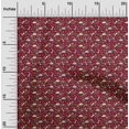 thumbnail image 2 of oneOone Tissu Polyester Spandex Bordeaux Dinosaure Coloré Matériel de Robe Imprimé Tissu au Mètre 56 Pouces de Large, 2 of 5