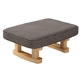 thumbnail image 4 of HLONK Foot Rest with Wooden Legs Small Ottoman  Multifunctional  Decorative Rectangle Step Stool Padded Foot Stool for Guest Room Bedroom Couch dark gray, 4 of 8