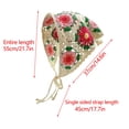 thumbnail image 3 of Hand Crocheted Hook Flower Hollowed Out Triangular Scarf Sweet And Cute Tie Hair Turban Hat, 3 of 3