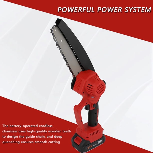 8-Inch Mini Chainsaw, 21V Cordless Electric Chainsaw with