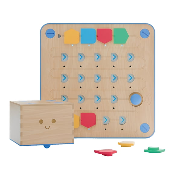 Primo Toys Cubetto+ Trousse STIM de Robot de Codage Jouet de Programmation en Bois Sans Écran avec Carte de Contrôle Blocs Carte pour la Maison l'École l'Apprentissage en Classe pour Enfants Enfants de 3+ Ans