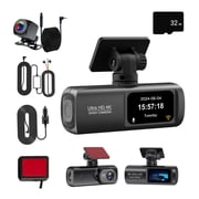 Youkk Dash Cam Front Rear Dash Camera 4K/1080P Dash Cam Recorder 4K Dash Cam G-sensor 32G Card