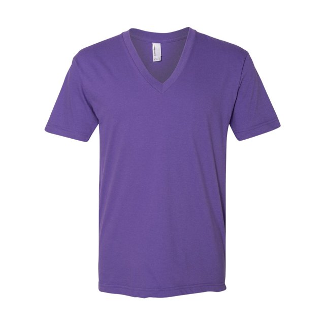 American Apparel T-Shirt Col en V en Jersey Fin, TP, Violet
