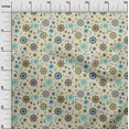 thumbnail image 3 of oneOone Rayon Pale Yellow Fabric Asian Suzani Craft Projects Decor Fabric Printed By The Yard 56 Inch Wide, 3 of 5