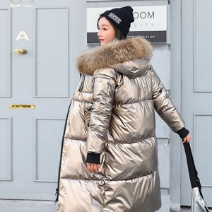EGNMCR Womens Long Puffer Coat, Long Sleeve Padded Winter Down Coats, Hooded Parka Jacket Women's Casual Winter Warm Lined Zip Up Hooded Sweatshirt Jacket Coat Women Coat