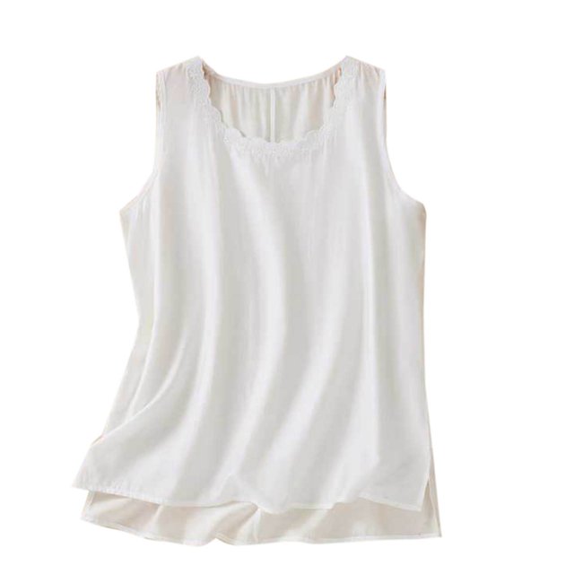 Yuyuzo Débardeurs Surdimensionnés pour Femmes Sans Manches à Col Ras du Cou T-Shirts Décontractés Coupe Ample T-Shirts d'Été