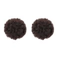 thumbnail image 4 of Baohd Effortless Afro Puff Drawstring Ponytail Bun Short Afro Kinky Puff Synthetic Brown Black 2Set, 4 of 6