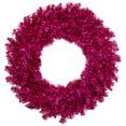 thumbnail image 2 of Northlight Metallic Tinsel Artificial Christmas Wreath - 24" - Dark Pink - Unlit, 2 of 6