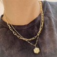 thumbnail image 4 of (Lot de 2) 2025 Collier Hexagone initial 26 Collier Preppy pour Femmes Colliers pour Pendentif Femmes A Z 26 Collier Maman pour Femmes Alphabet initial Or, 4 of 4