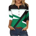 thumbnail image 2 of SDNall T-shirt à Manches 3/4 Imprimé pour Femmes Haut Ample, 2 of 9