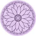 thumbnail image 1 of Ahgly Company Tapis de Zone Rond d'Intérieur Lavable à la Machine, Transitionnel, Lilas Violet Riche, 8 Pieds Rond, 1 of 7