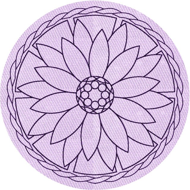 Ahgly Company Tapis de Zone Rond d'Intérieur Lavable à la Machine, Transitionnel, Lilas Violet Riche, 5 Pieds Rond