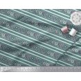 thumbnail image 2 of Soimoi Polyester Crepe Fabric Leaves & Floral Block Print Sewing Fabric Yard 42 Inch Wide, 2 of 3