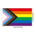 thumbnail image 4 of EGNMCR Pride Flag Pride Flag Progress LGBT Flags 3x5 Outdoor Bisexual All Inlcusive Pride Flag Heavy Duty Polyester Flags Deco Bisexual Lesbians ensign ensign, 4 of 9