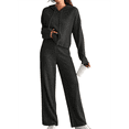 thumbnail image 3 of Womens Lounge Sets 2 Piece Matching Pajamas Fall Fashion Ribbed Knit Outfits Long Sleeve Casual Sweatsuits, 3 of 9