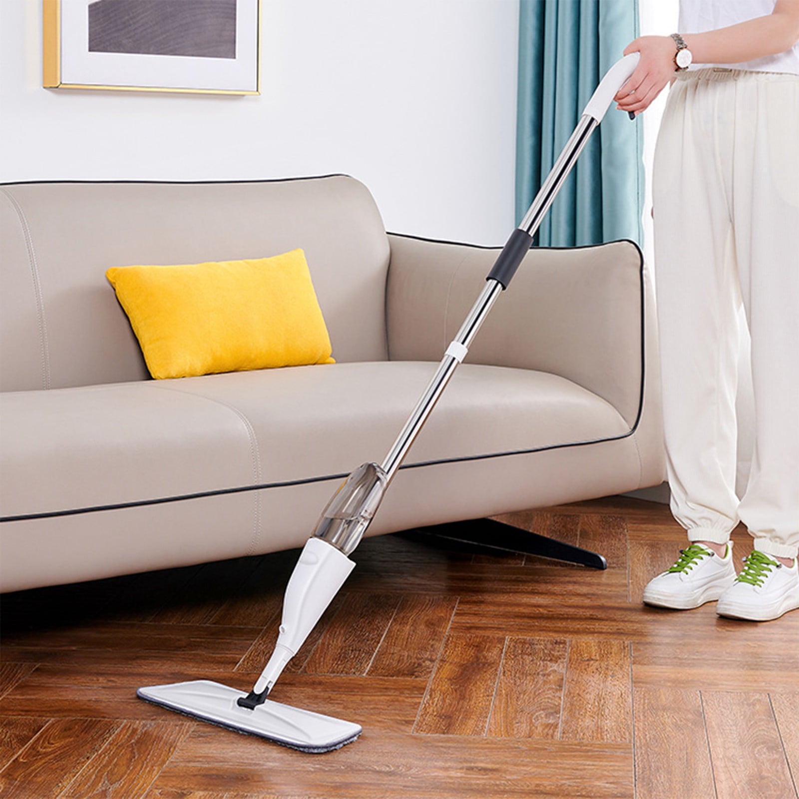 LSLJS Spray Mops for Floor Cleaning Microfiber Mops, Wet Mops, Dry Mops, Home Or Business Mops with 1 Washable Pads and Reusable Bottles, Mop Mop