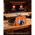 thumbnail image 3 of KFFKFF Spiral Benchtop Jointer, 8 Inch, 2 HP 8500 RPM Bench Top Wood Jointer, with 18-Blade Spiral Cutterhead, Extendable Cast Aluminum Table, Up to 1/8 in Depth, 3 of 9