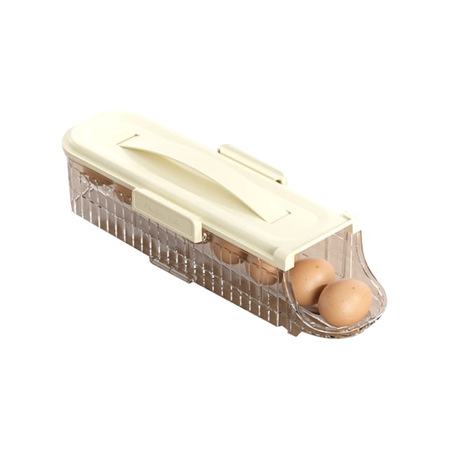 Boîte de Rangement pour Ufs, Support Roulant pour Porte de Réfrigérateur, Boîte de Rangement Empilable pour Réfrigérateur, Boîte de Cuisine, Support de Rangement en Plastique