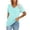 Light Blue2, variant on AherBiu Womens T Shirts V Neck Summer Cotton Tshirts Trendy Causal Loose Fitting Comfy Soft Tees Solid Color