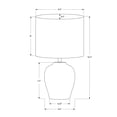 thumbnail image 2 of Monarch Specialties Lighting, 17"h, Table Lamp, Black Ceramic, Ivory / Cream Shade, Transitional, 2 of 5