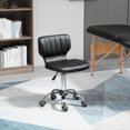 thumbnail image 2 of HOMCOM Tabouret Roulant en Cuir PU à Hauteur Réglable Tabouret de Salon pour Spa Noir, 2 of 10