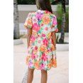 thumbnail image 3 of FOLUNSI Floral Babydoll Dress: Spring Puff Sleeves - Pink Charm, 3 of 8