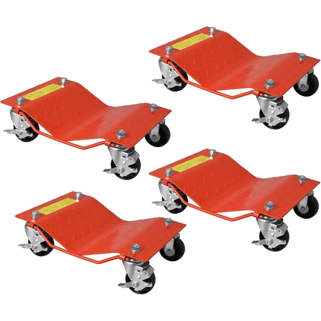 EDTara Chariots de Voiture, Ensemble de Chariots de Voiture Robustes de 4, Chariots à Roues avec Roulettes Verrouillables, pour Garage/boutique/camions