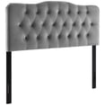 thumbnail image 1 of Modway Annabel King Diamond Tufted Performance Velvet Headboard in Gray, 1 of 8