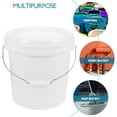 thumbnail image 3 of UPOUART 1 Ensemble Seau Rond Multifonction avec Couvercle HDPE Blanc pour Usage Domestique, 3 of 6