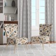 thumbnail image 2 of Designart "Pure White Floral Minimalism I" White Floral Upholstered Accent Chair - Cottage Arm Chair For Bedroom, 2 of 7