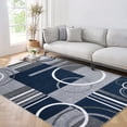 thumbnail image 4 of Garvee Modern Geometric Area Rugs 10'x13' Living Room Rugs, Abstract Washable Rug Non-Slip Soft Indoor Throw Carpet Stain Resistant Rug for Dining Room Bedroom, Dark Blue, 4 of 8