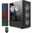 thumbnail image 1 of STGAubron Gaming PC Computer Desktop, Intel Core i7 up to 3.9G, Radeon RX 580 8G, 16GB RAM, 512GB SSD, WiFi 6, BT 5.0, RGB Fan x 4, Windows 11 Home, 1 of 5