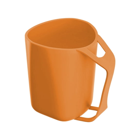 Orange Multifunctional Mouthwash Cup Polypropylene Orange For Bathroom Toothbrush Storage Size 3.94X3.35X3.15 Inches