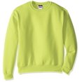 thumbnail image 1 of Jerzees Youth Fleece Crew Sweatshirt, Safety Green, Large, 1 of 1