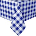 thumbnail image 1 of Royal Blue Checkered Tablecloth Rectangle - Wrinkle Resistant, Stain Resistant and Waterproof Gingham Table Cloth for Kitchen, Dining and Picnic, 60 x 120 Inch, 1 of 6