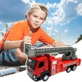 thumbnail image 2 of IROINID Large Children's Alloy 1:50 Ladder Fire Truck Water Jet Sliding Metal Model, 2 of 3